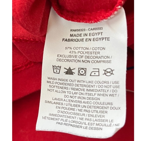 Nike Men’s Crew Neck Red Multicolored Striped Short Sleeve Tee Size Medium - Picture 4 of 5